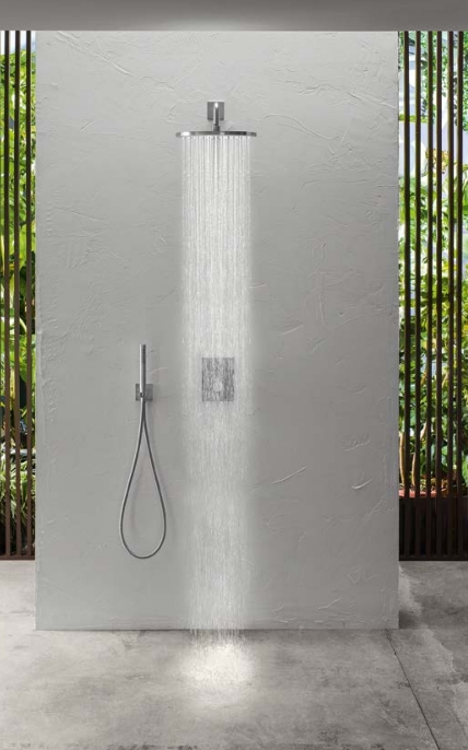 Ручной душ цилиндрической формы ALMAR EasyBrass hand shower E082095.316 цвет сталь нержавеющая брашированная AIS 316