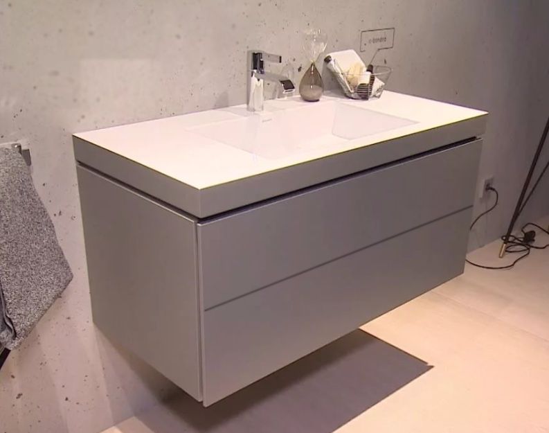 Тумба подвесная с раковиной Duravit L-Cube LC6929O0707 бетонно-серый матовый