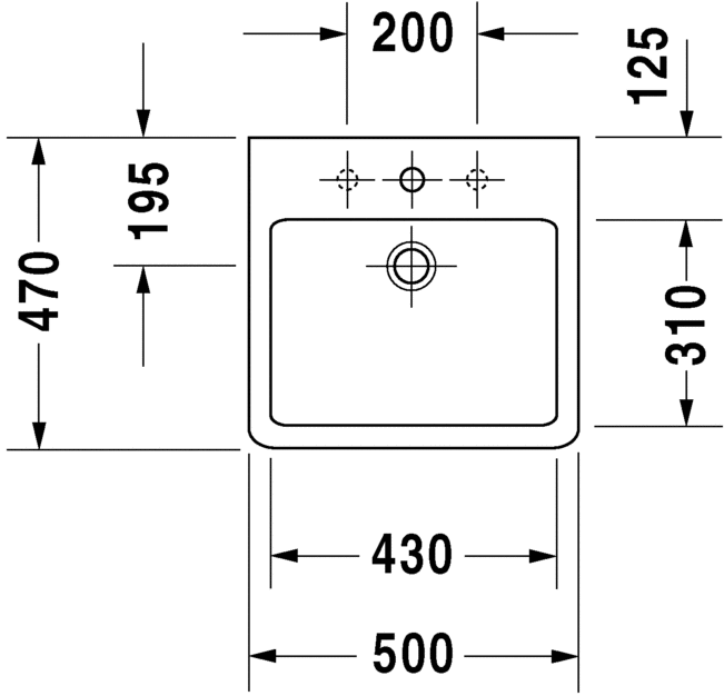 Раковина подвесная Duravit Vero 0454500000 50х47см