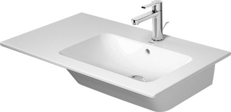 Раковина ассиметричная Duravit Me by Starck 2346830000 с отверстием под смеситель, белая