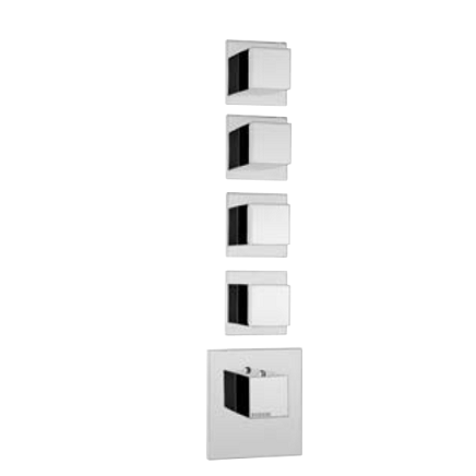 Внешняя часть термостата для душа Bossini Cube Z032208.030 цвет Хром