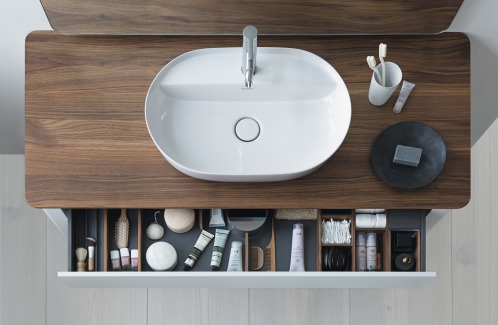 Столешница для раковины Duravit Luv LU9462B7777 массив американского ореха
