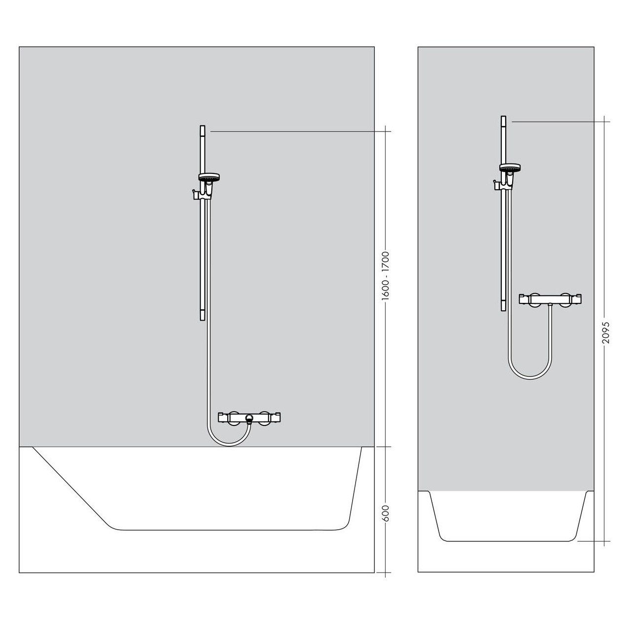 Душевая система с термостатом HANSGROHE Crometta 27812400 с ручным душем и шлангом, цвет Хром/Белый