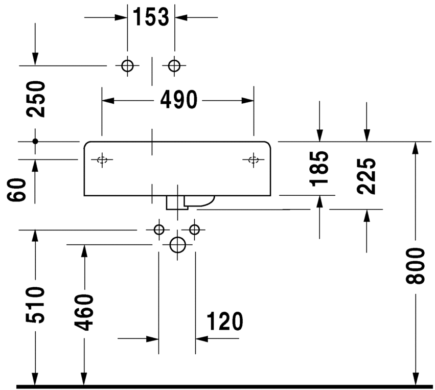 Раковина подвесная Duravit Scola 0684600000 615х46см