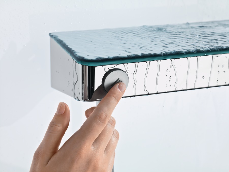 Смеситель для душа с термостатом Hansgrohe ShowerTablet Select 300 13171400 белый, хром