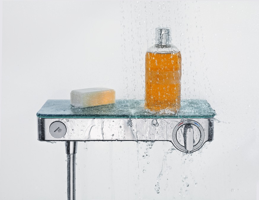 Смеситель для душа с термостатом Hansgrohe ShowerTablet Select 300 13171400 белый, хром
