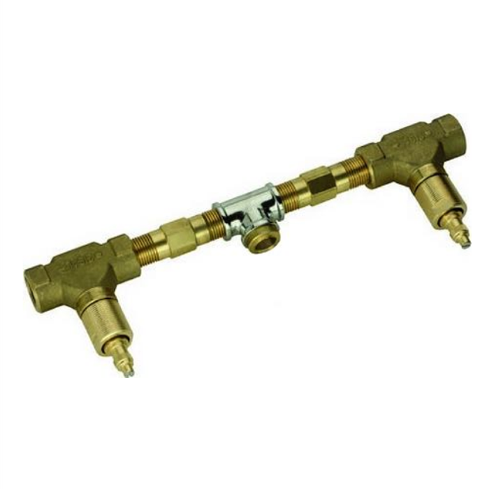 Внутренняя часть смесителя для раковины CISAL Slim ZA03351104 на 3 отверстия, поворот вентилей влево и вправо, цвет латунь