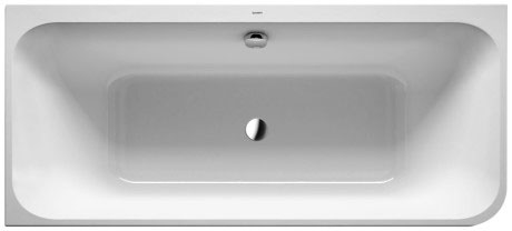 Акриловая ванна Duravit Happy D2 700316000000000 1800 х 800 c двумя наклонами для спины, с интегрированной акриловой панелью и ножками, угловая, белая