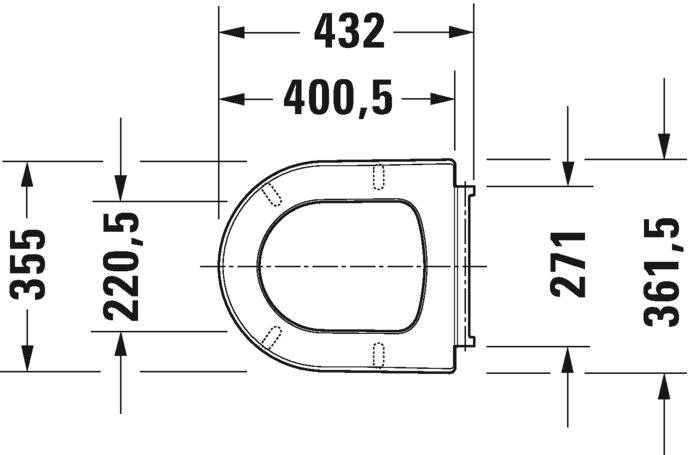 Сиденье для унитаза Duravit ME by Starck 0020190000 с автоматическим опусканием, съёмное, белое