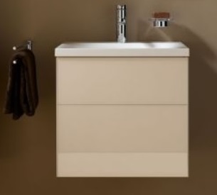 Тумба под умывальник Keuco Royal Reflex  34090 220001 корпус декоративное глянцевое покрытие/фасад стекло магнолия