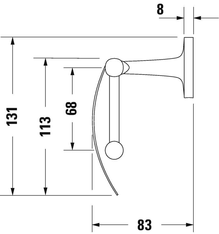 Держатель туалетной бумаги Duravit Starck T 0099404600 черный