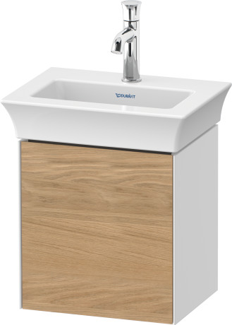 Тумба подвесная левая DURAVIT White Tulip WT4240LH585 298 мм х 384 мм, с одной дверцей, белый глянцевый/дуб натуральный