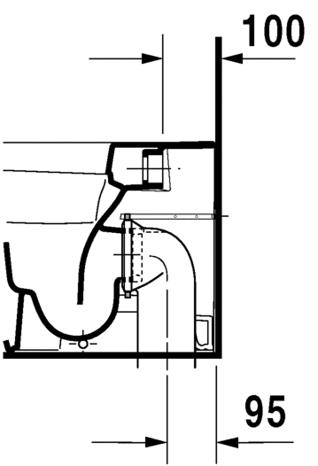 Напольный приставной унитаз Duravit DuraStyle 2150090000 белый