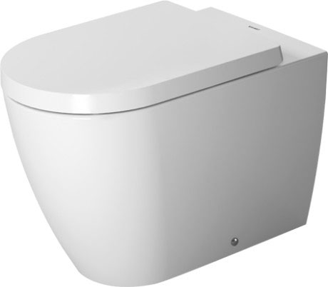 Унитаз напольный Duravit ME by Starck 2169092600 с вертикальным смывом, с покрытием HygieneGlaze, с креплением, пристенный вариант, белый матовый