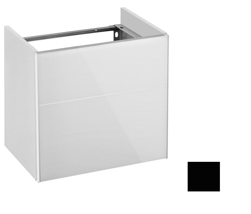 Тумба под умывальник Keuco Royal Reflex  34090 570001 корпус матовый лак/фасад стекло черный