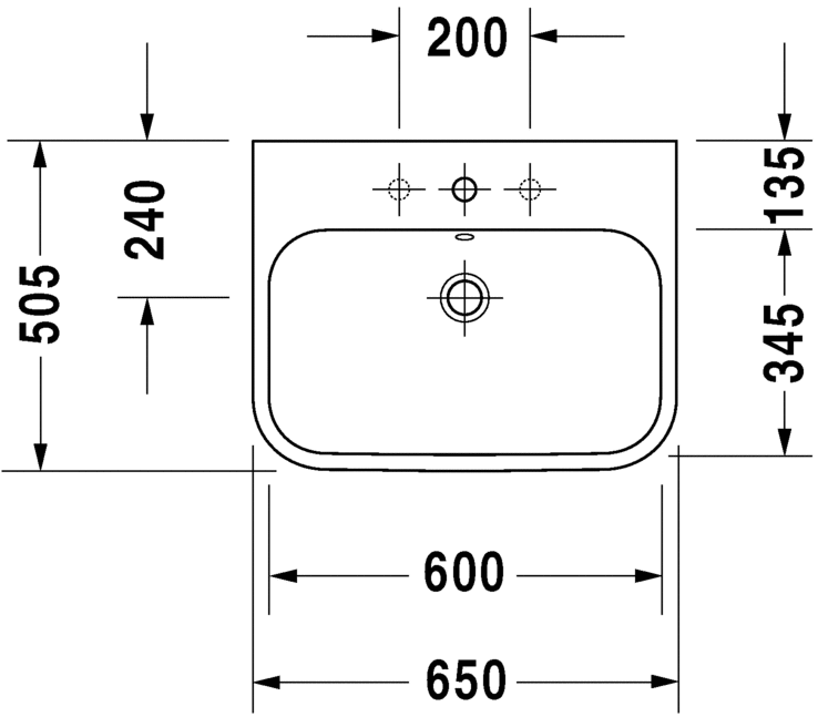 Раковина подвесная Duravit Happy D.2 2318650000 65х50см