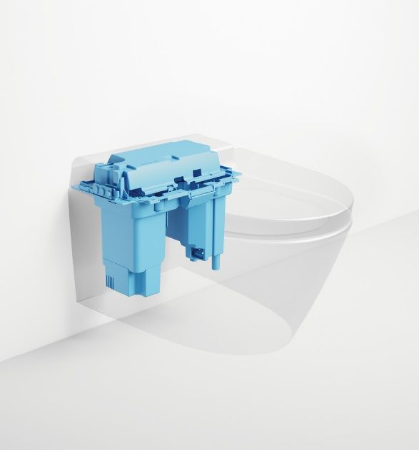 Подвесной умный безободковый унитаз GSI WClean 7418K11 590х375 мм, с модулем электронного биде и сиденьем Soft-Close, цвет Белый глянцевый