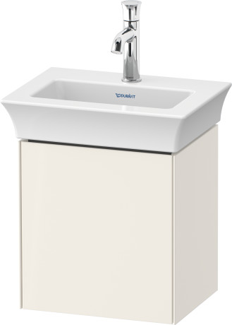 Тумба подвесная левая DURAVIT White Tulip WT4240LH4H4 298 мм х 384 мм, с одной дверцей, скандинавский белый глянцевый