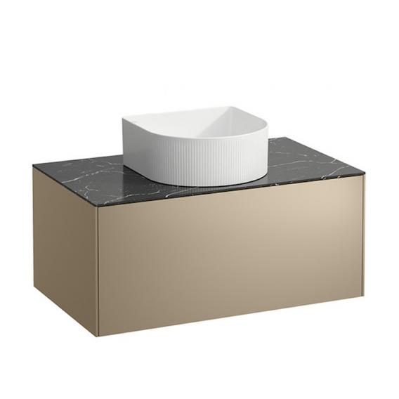 Тумба подвесная   Laufen  Sonar   4.0541.1.034.140.1 цвет золото/черный мрамор,   78 см под раковину-чашу  8.1234.0/1/2/3, 1 ящик. 