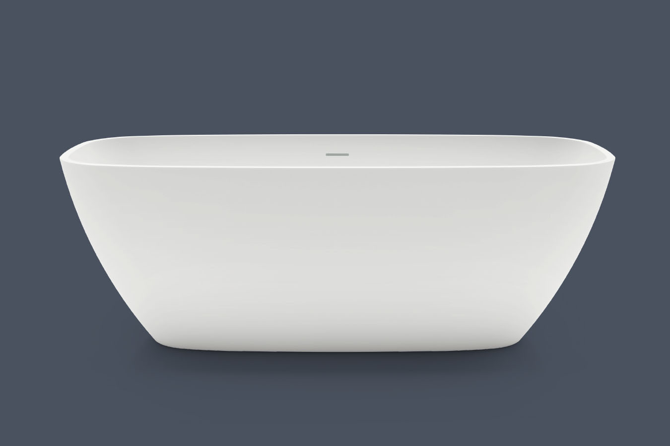 Ванна отдельностоящая TREESSE BRIO V297BL 720 мм х 1700 мм, из композита Solid Surface, белый глянцевый
