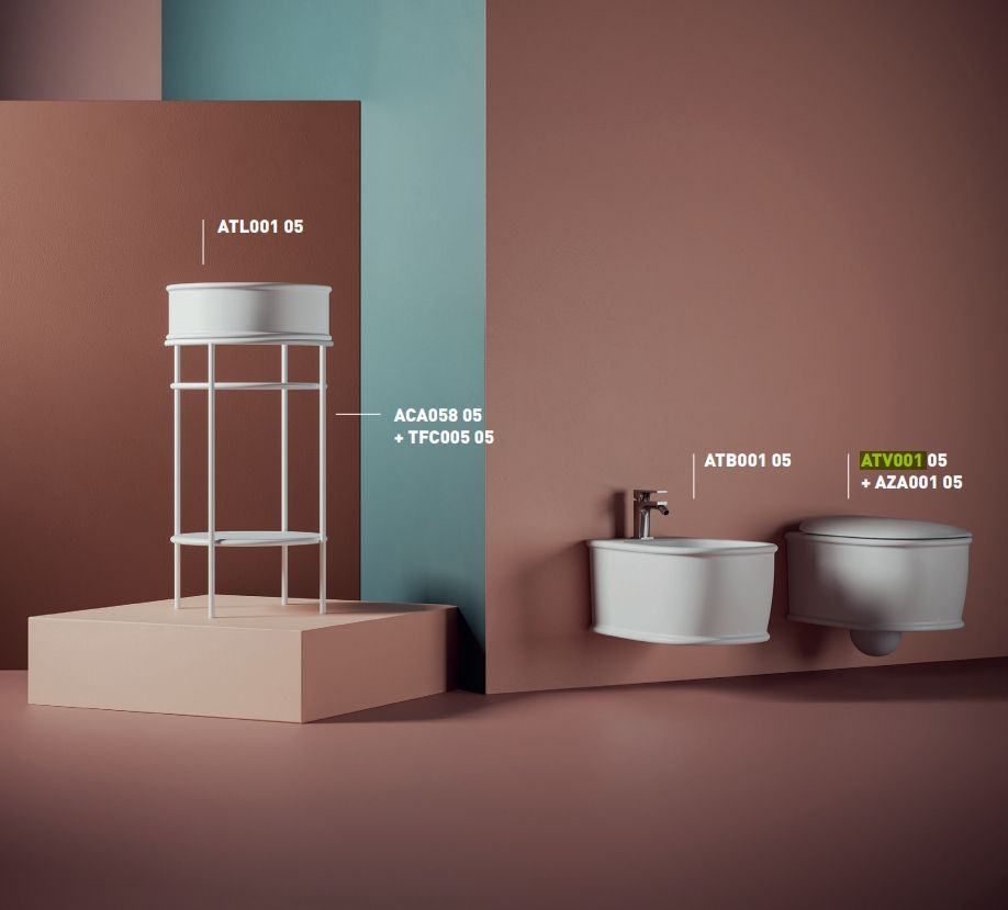 Биде повдесное ARTCERAM ATELIER ATB001 01 00 520 мм х 370 мм, с отверстием под смеситель, с переливом, с креплением, белый глянцевый