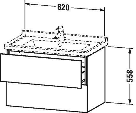 Тумба подвесная под раковину Duravit L-Cube LC626507575 лен