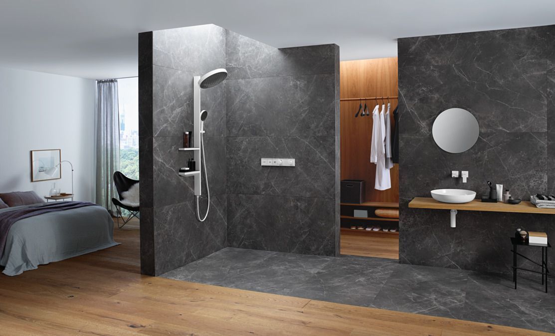 Термостат для душа Hansgrohe RainSelect 15380700 2 потребителя матовый белый