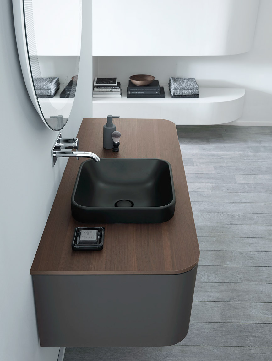 Столешница для раковины Duravit Luv LU9463L7777 массив американского ореха