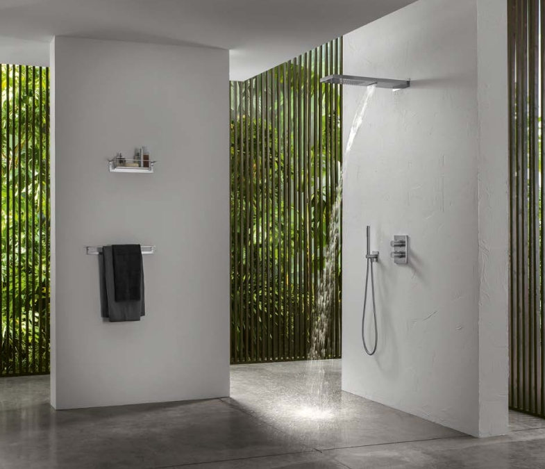Ручной душ цилиндрической формы ALMAR EasyBrass hand shower E082095.316 цвет сталь нержавеющая брашированная AIS 316