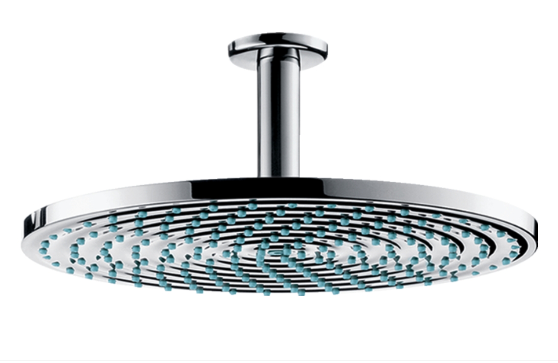 Верхний душ с потолочным держателем HANSGROHE Raindance S 26600000 300 1jet, с EcoSmart, цвет Хром