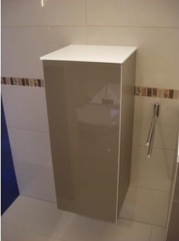 Средний шкаф Keuco Royal Reflex 34020 140001 корпус матовый лак/фасад стекло трюфель