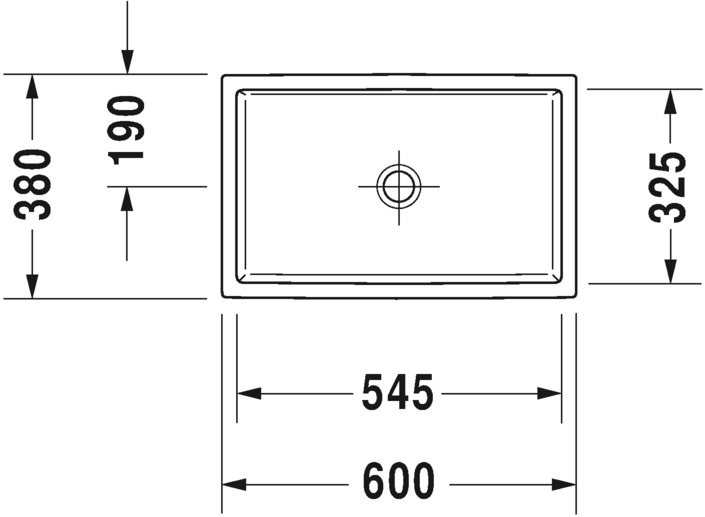 Раковина встраиваемая сверху Duravit Vero Air 2351600000 60х38см