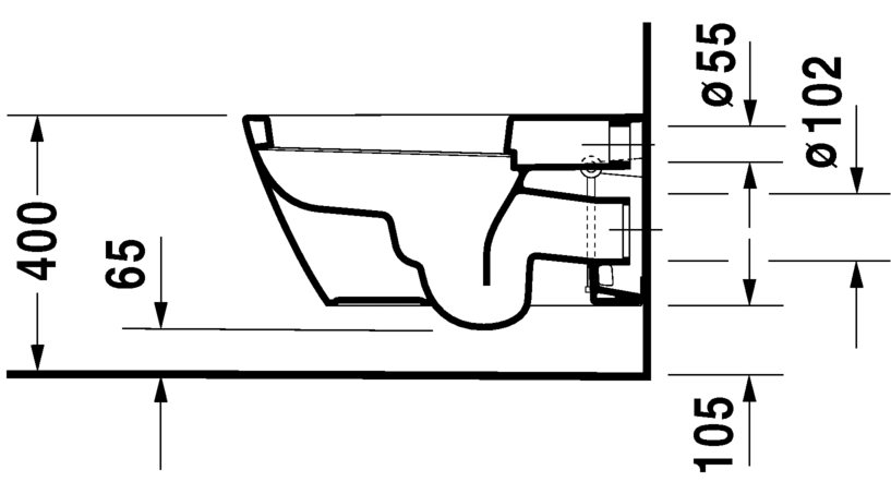 Подвесной унитаз Duravit Starck 2 2533090000 62 см белый