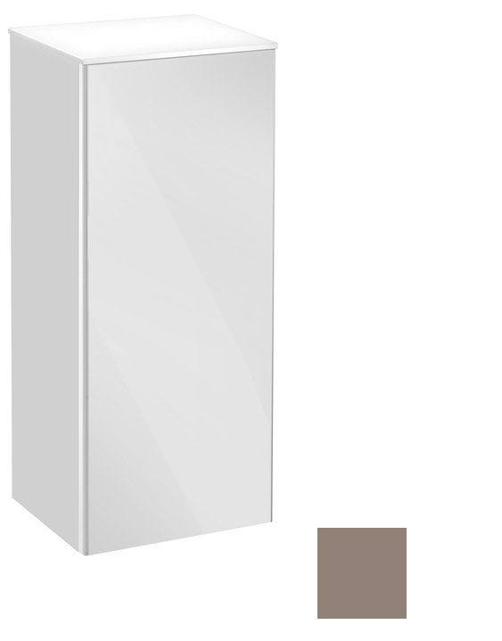 Средний шкаф Keuco Royal Reflex 34020 140001 корпус матовый лак/фасад стекло трюфель