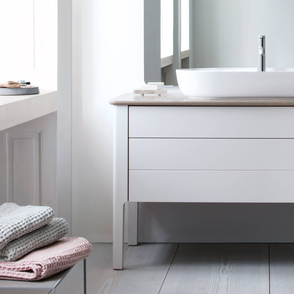 Тумба напольная под столешницу Duravit Luv LU956603939 скандинавский белый