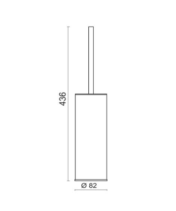 Напольный ёршик для унитаза с колбой AISI304 BOSSINI Inox Line V50408.075 цвет Матовая нержавеющая сталь