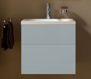 Тумба под умывальник Keuco Royal Reflex  34040 130000 корпус матовый лак/фасад стекло титан