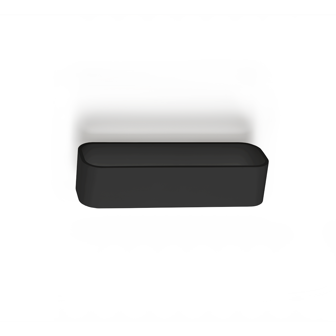 Полотенцедержатель для гостевых полотенец DECOR WALTHER   STONE GTH   0975760   30 X 7 X 10 см, горизонт/вертикальный, из композита, цвет черный матовый