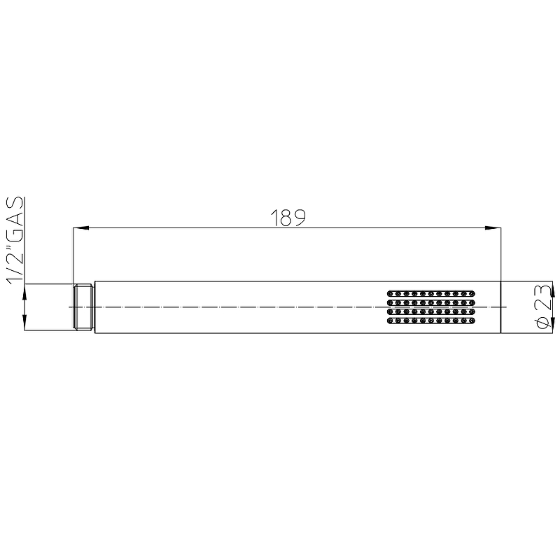 Ручной душ BOSSINI SLIM RAIN B00253.073 Чёрный матовый
