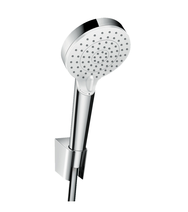 Душевой набор HANSGROHE Cormetta Vario 26694400 c EcoSmart, 9 л/мин, с держателем и шлангом 160 см, цвет Белый/Хром