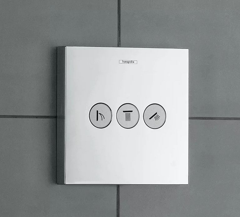Смеситель для душа Hansgrohe Shower Select 15764990 для 3 потребителей, Цвет полированное золото