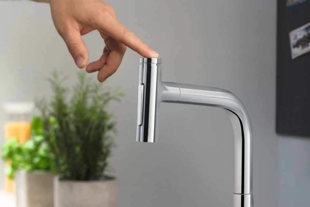 Смеситель для кухни на 2 отверстия Hansgrohe Metris Select M71 73818000 Хром