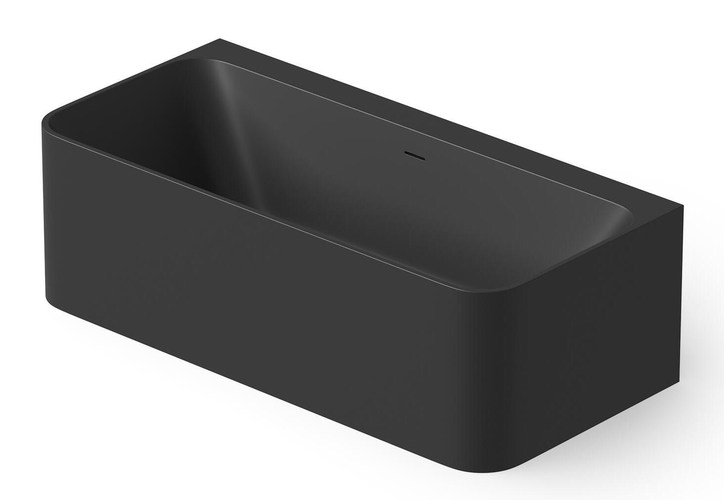 Ванна прямоугольная отдельностоящая из композита DEA DESIGN Modern DD8665 1700 16, размер 1700 мм х 800 мм х 560 мм, с сифоном и донным клапаном, цвет Чёрный Black №16