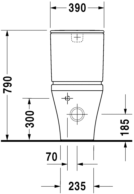 Напольный комбинированный унитаз Duravit DuraStyle 2155090000 белый