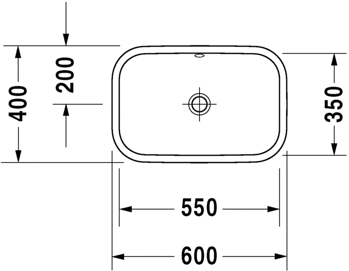 Раковина встраиваемая сверху Duravit Happy D.2 2314600000 60х40см