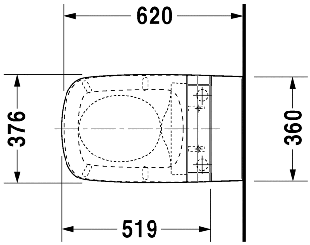 Унитаз подвесной Duravit DuraStyle 2537590000 с вертикальным смывом, для SensoWash, белый