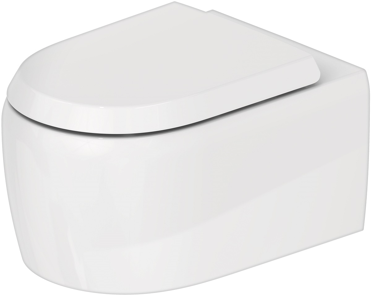 Унитаз подвесной безободковый DURAVIT QATEGO 2556090000 570 мм х 390 мм,  дизайнерская модель - Design by Studio F. A. Porsche, цвет Белый глянцевый
