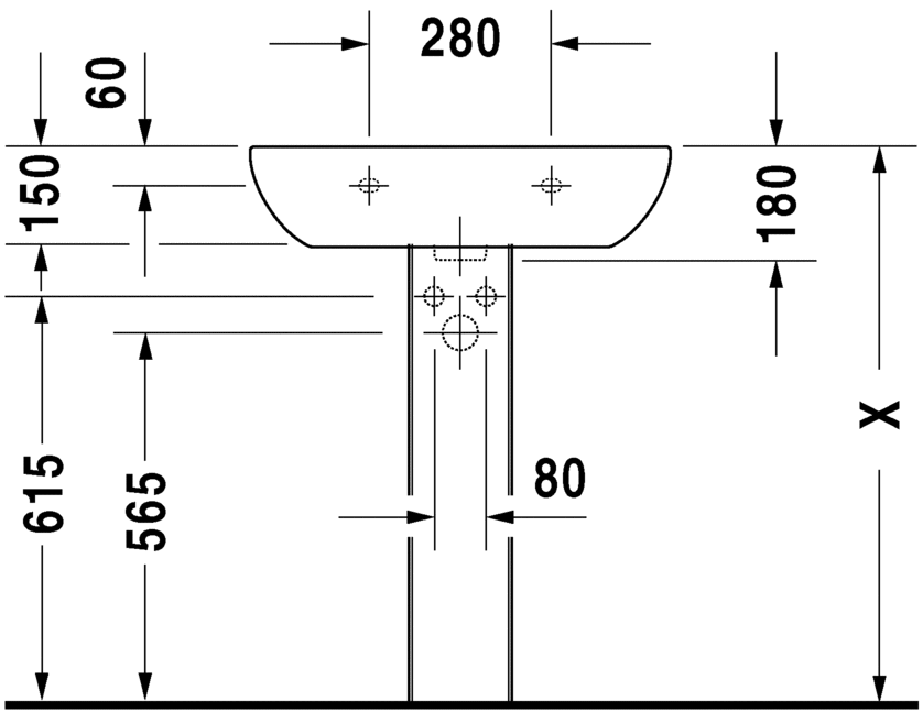 Раковина подвесная Duravit d-code 23106500002 65х50см