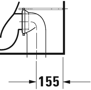 Унитаз напольный Duravit D-Neo Rimless 2002090000 370 мм х 650 мм, с вертикальным смывом, Vario, без смывного края, с креплением, белый