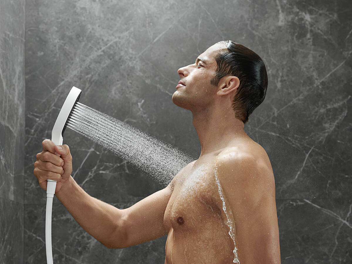 Душевой набор Hansgrohe Rainfinity Porter 130 3jet 26851000 с держателем и шлангом 160 см, Хром